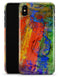 Abstract Bright Primary and Secondary Colored Oil Painting - iPhone X Clipit Case