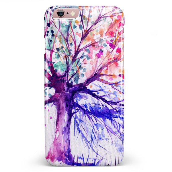 Abstract Colorful WaterColor Vivid Tree V2 iPhone 6/6s or 6/6s Plus INK-Fuzed Case