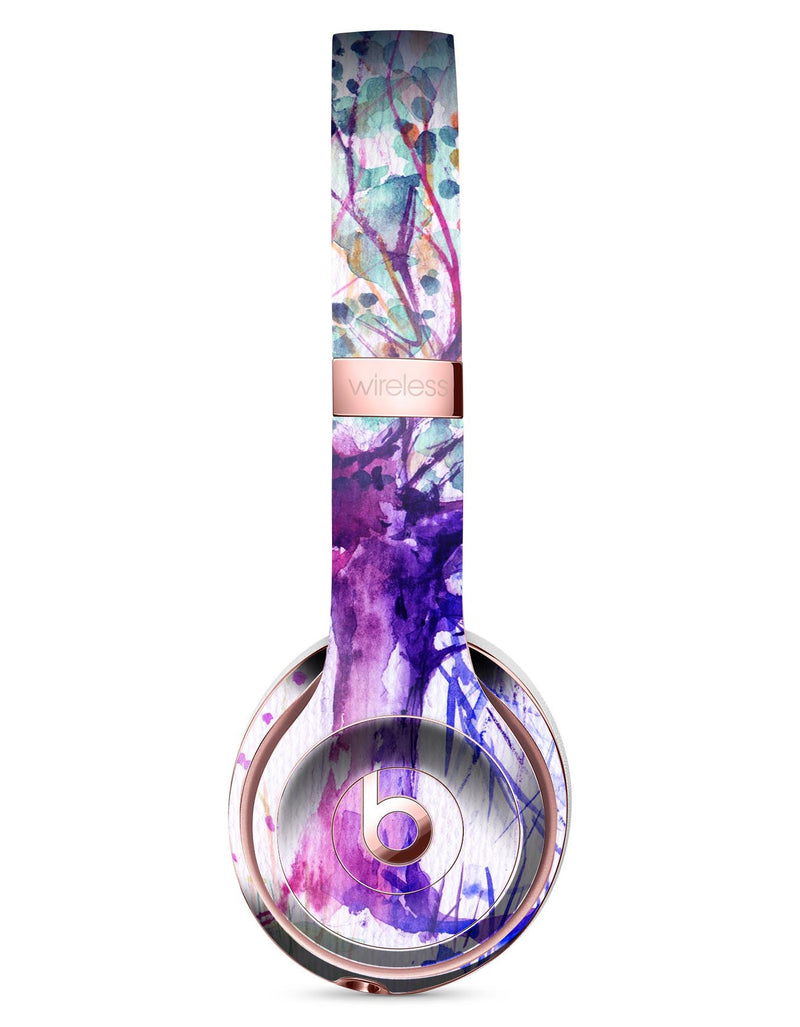 Abstract Colorful WaterColor Vivid Tree V2 Full-Body Skin Kit for the Beats by Dre Solo 3 Wireless Headphones