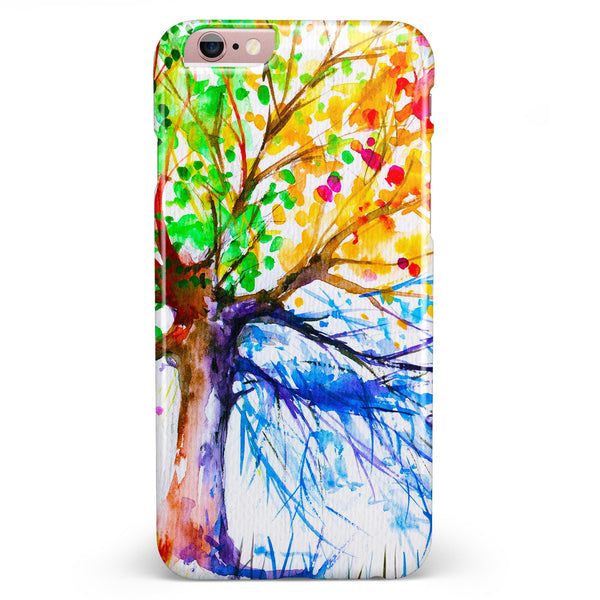 Abstract Colorful WaterColor Vivid Tree V3 iPhone 6/6s or 6/6s Plus INK-Fuzed Case