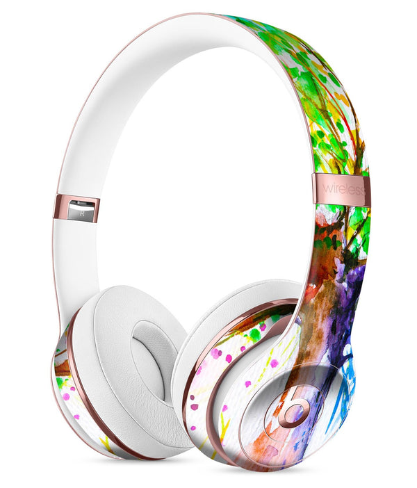 Abstract Colorful WaterColor Vivid Tree V3 Full-Body Skin Kit for the Beats by Dre Solo 3 Wireless Headphones