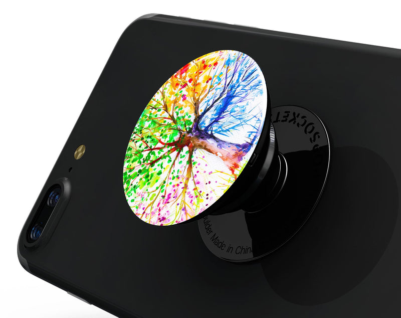 Abstract Colorful WaterColor Vivid Tree V3 - Skin Kit for PopSockets and other Smartphone Extendable Grips & Stands