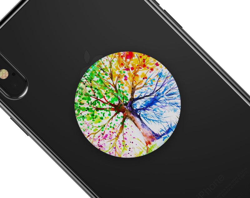 Abstract Colorful WaterColor Vivid Tree V3 - Skin Kit for PopSockets and other Smartphone Extendable Grips & Stands