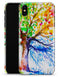 Abstract Colorful WaterColor Vivid Tree V3 - iPhone X Clipit Case
