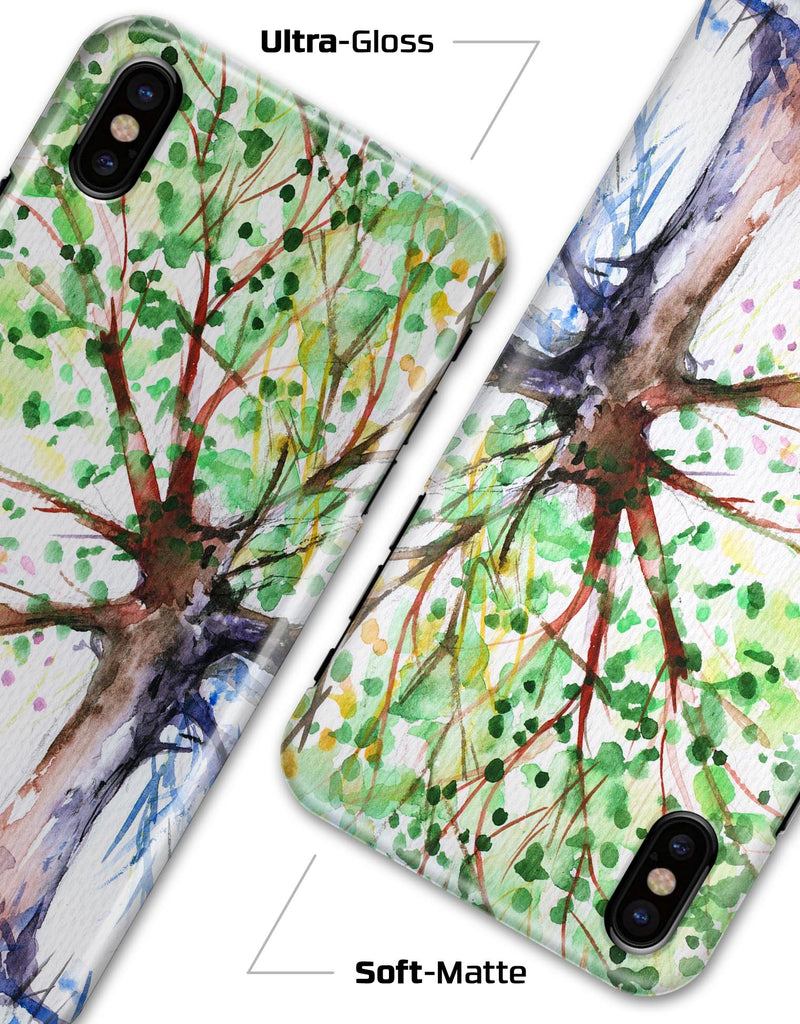 Abstract Colorful WaterColor Vivid Tree - iPhone X Clipit Case