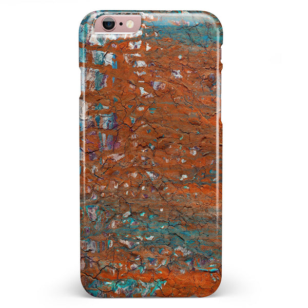Abstract Cracked Burnt Paint iPhone 6/6s or 6/6s Plus INK-Fuzed Case