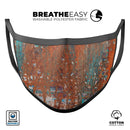 Abstract Cracked Burnt Paint - Made in USA Mouth Cover Unisex Anti-Dust Cotton Blend Reusable & Washable Face Mask with Adjustable Sizing for Adult or Child