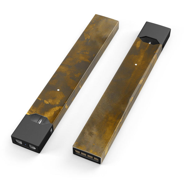 Abstract Dark Gray and Gold Shards - Premium Decal Protective Skin-Wrap Sticker compatible with the Juul Labs vaping device