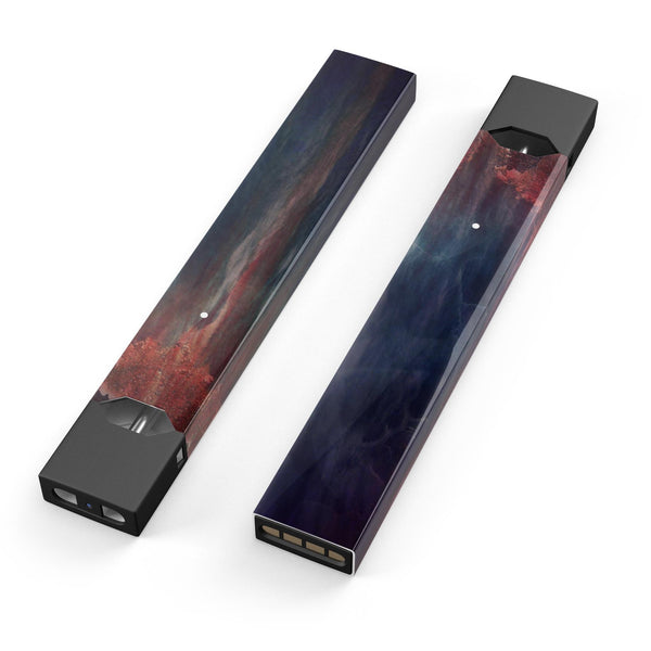 Abstract Fire & Ice V14 - Premium Decal Protective Skin-Wrap Sticker compatible with the Juul Labs vaping device