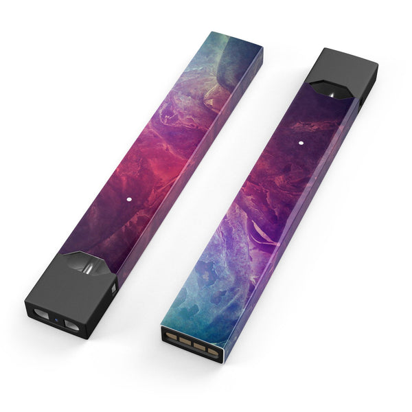 Abstract Fire & Ice V15 - Premium Decal Protective Skin-Wrap Sticker compatible with the Juul Labs vaping device