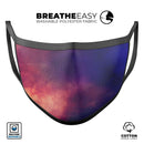 Abstract Fire & Ice V17 - Made in USA Mouth Cover Unisex Anti-Dust Cotton Blend Reusable & Washable Face Mask with Adjustable Sizing for Adult or Child