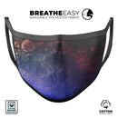 Abstract Fire & Ice V8 - Made in USA Mouth Cover Unisex Anti-Dust Cotton Blend Reusable & Washable Face Mask with Adjustable Sizing for Adult or Child