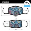 Abstract Floral V242 - Made in USA Mouth Cover Unisex Anti-Dust Cotton Blend Reusable & Washable Face Mask with Adjustable Sizing for Adult or Child