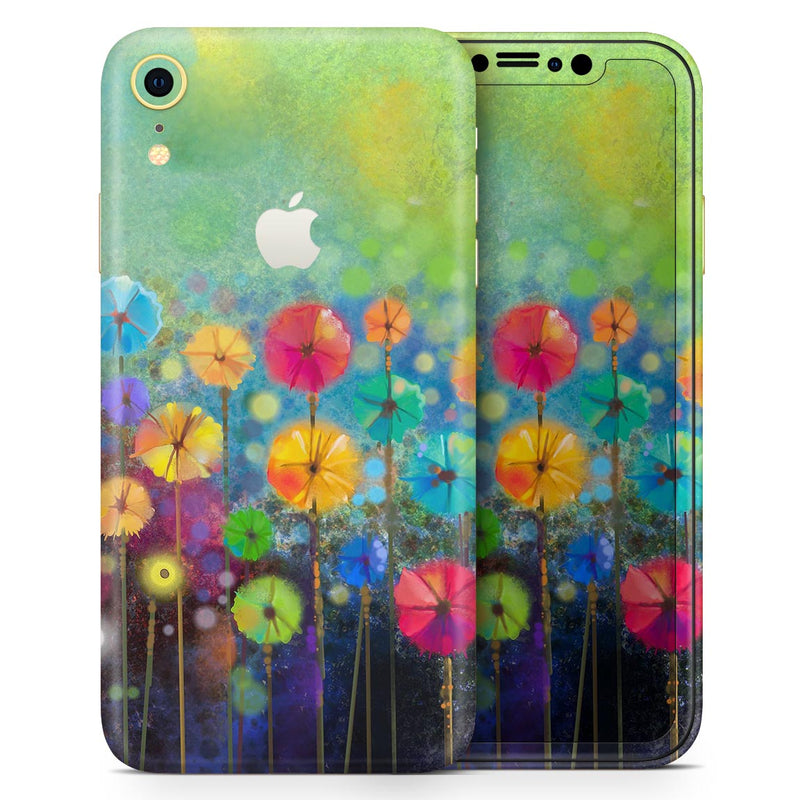 Abstract Flower Meadow - Skin-Kit for the Apple iPhone XR, XS MAX, XS/X, 8/8+, 7/7+, 5/5S/SE (All iPhones Available)