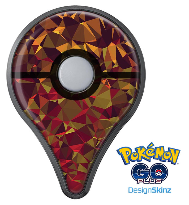 Abstract Geometric Lava Triangles Pokémon GO Plus Vinyl Protective Decal Skin Kit