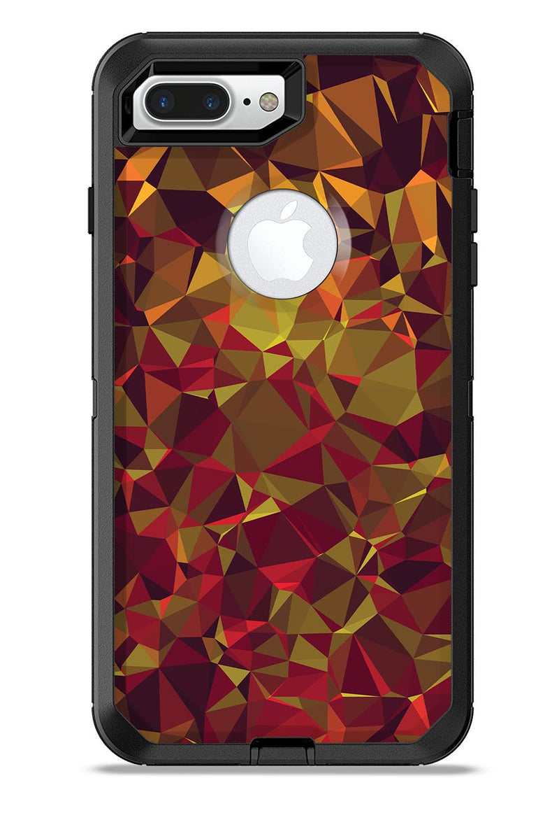 Abstract Geometric Lava Triangles - iPhone 7 or 7 Plus Commuter Case Skin Kit