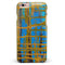 Abstract Gold and Teal Wet Paint iPhone 6/6s or 6/6s Plus INK-Fuzed Case