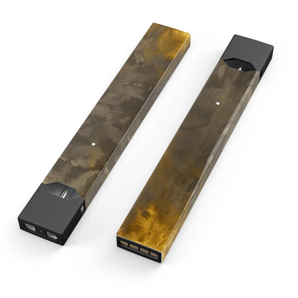 Abstract Golden Fire with Smoke - Premium Decal Protective Skin-Wrap Sticker compatible with the Juul Labs vaping device