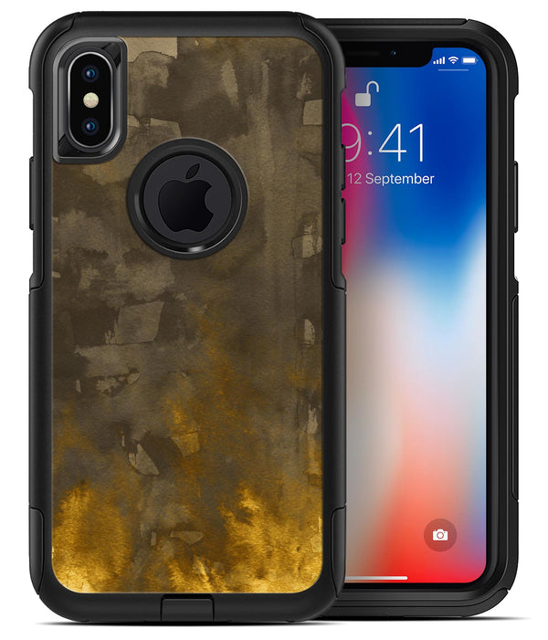 Abstract Golden Fire with Smoke - iPhone X OtterBox Case & Skin Kits