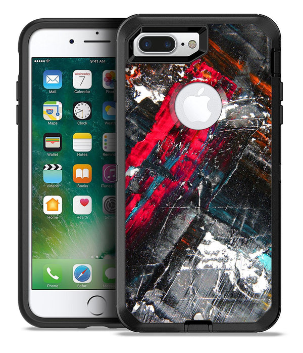 Abstract Grungy Oil Mess - iPhone 7 or 7 Plus Commuter Case Skin Kit