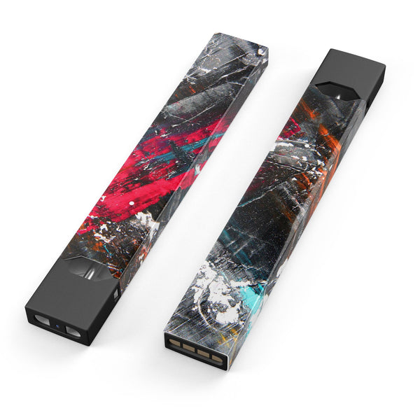 Abstract Grungy Oil Mess - Premium Decal Protective Skin-Wrap Sticker compatible with the Juul Labs vaping device