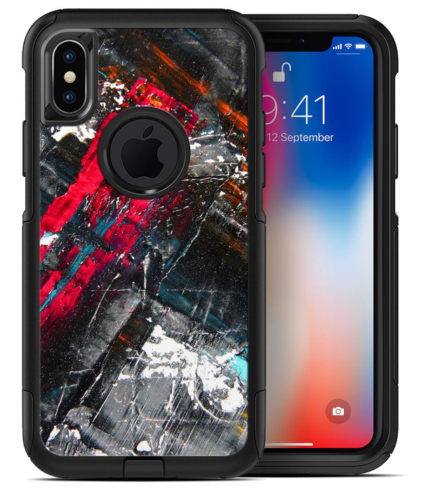 Abstract Grungy Oil Mess - iPhone X OtterBox Case & Skin Kits