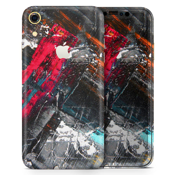 Abstract Grungy Oil Mess - Skin-Kit for the Apple iPhone XR, XS MAX, XS/X, 8/8+, 7/7+, 5/5S/SE (All iPhones Available)