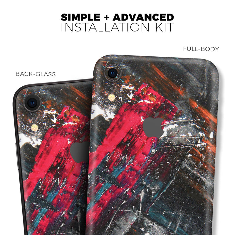 Abstract Grungy Oil Mess - Skin-Kit for the Apple iPhone XR, XS MAX, XS/X, 8/8+, 7/7+, 5/5S/SE (All iPhones Available)