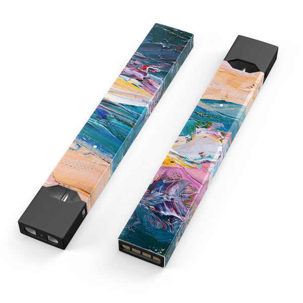 Abstract Oil Strokes - Premium Decal Protective Skin-Wrap Sticker compatible with the Juul Labs vaping device