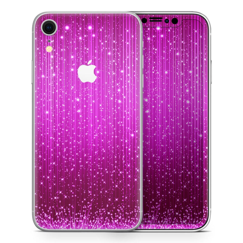 Abstract Pink Neon Rain Curtain - Skin-Kit for the Apple iPhone XR, XS MAX, XS/X, 8/8+, 7/7+, 5/5S/SE (All iPhones Available)