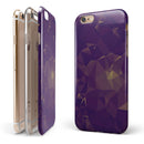 Abstract Purple and Gold Geometric Shapes iPhone 6/6s or 6/6s Plus 2-Piece Hybrid INK-Fuzed Case