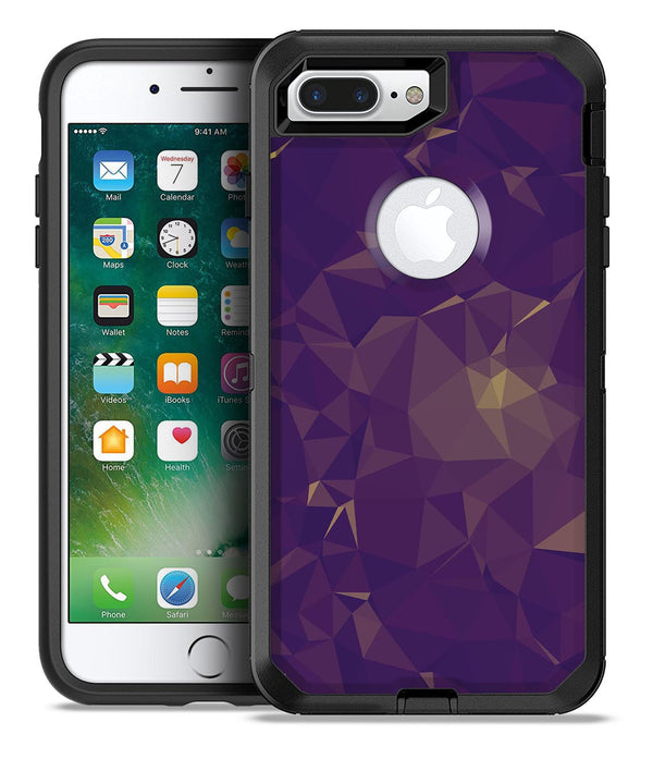Abstract Purple and Gold Geometric Shapes - iPhone 7 or 7 Plus Commuter Case Skin Kit