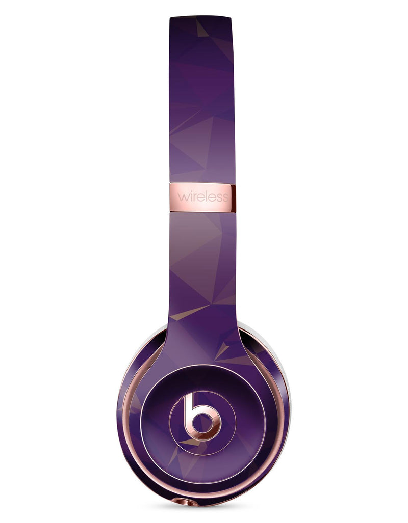 Abstract Purple and Gold Geometric Shapes Full-Body Skin Kit for the Beats by Dre Solo 3 Wireless Headphones