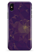 Abstract Purple and Gold Geometric Shapes - iPhone X Clipit Case