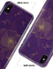 Abstract Purple and Gold Geometric Shapes - iPhone X Clipit Case