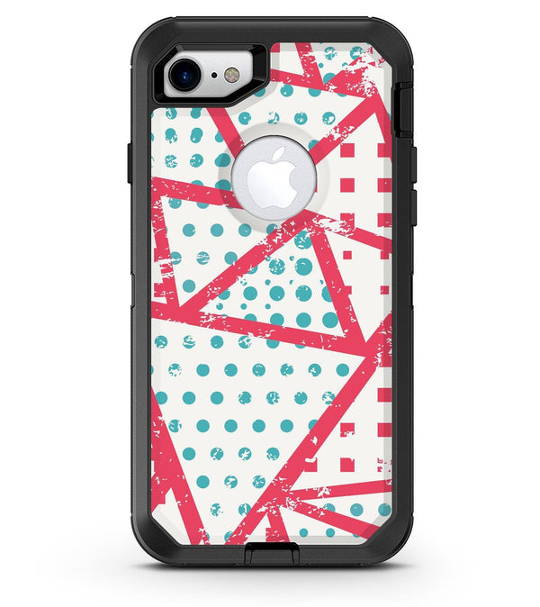 Abstract Red and Teal Overlaps - iPhone 7 or 8 OtterBox Case & Skin Kits