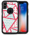 Abstract Red and Teal Overlaps - iPhone X OtterBox Case & Skin Kits
