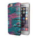 Abstract Retro Pink Wet Paint iPhone 6/6s or 6/6s Plus 2-Piece Hybrid INK-Fuzed Case