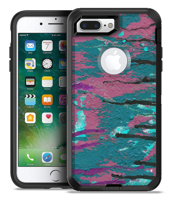 Abstract Retro Pink Wet Paint - iPhone 7 or 7 Plus Commuter Case Skin Kit