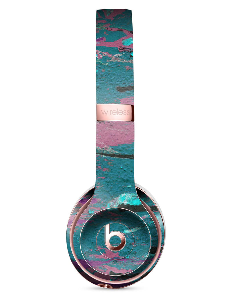 Abstract Retro Pink Wet Paint Full-Body Skin Kit for the Beats by Dre Solo 3 Wireless Headphones