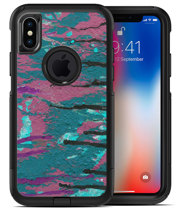 Abstract Retro Pink Wet Paint - iPhone X OtterBox Case & Skin Kits