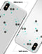 Abstract Scattered Black and Teal Dots - iPhone X Clipit Case