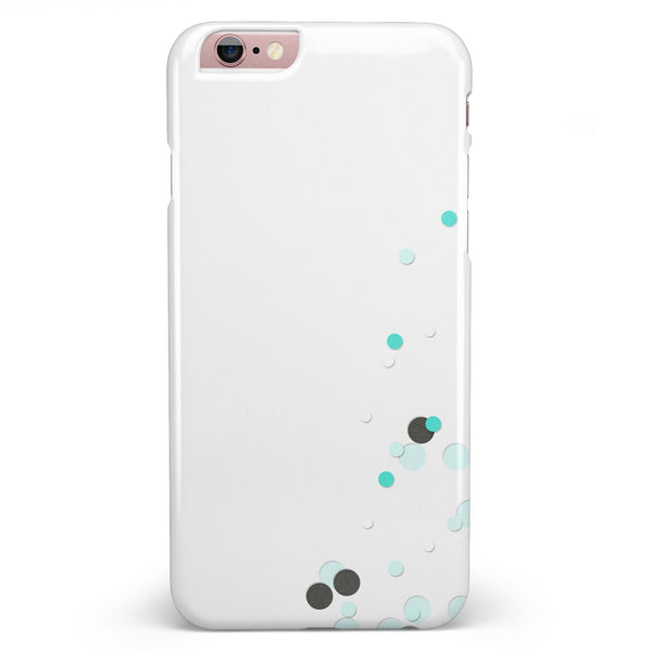 Abstract Scattered Teal Dots iPhone 6/6s or 6/6s Plus INK-Fuzed Case