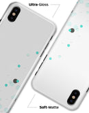 Abstract Scattered Teal Dots - iPhone X Clipit Case