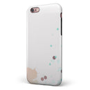 Abstract Scattered Teal Dots with Paint Spill iPhone 6/6s or 6/6s Plus 2-Piece Hybrid INK-Fuzed Case