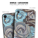 Abstract Subtle Toned Floral Strokes - Skin-Kit for the Apple iPhone XR, XS MAX, XS/X, 8/8+, 7/7+, 5/5S/SE (All iPhones Available)