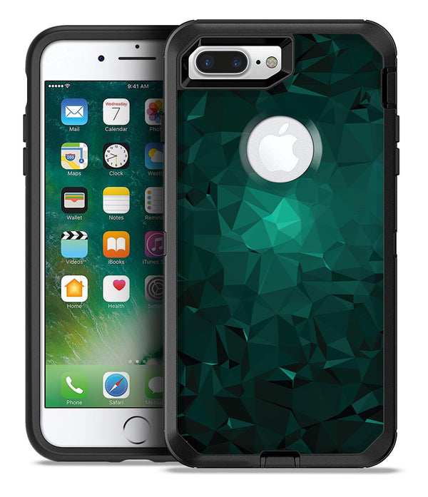 Abstract Teal Geometric Shapes - iPhone 7 or 7 Plus Commuter Case Skin Kit