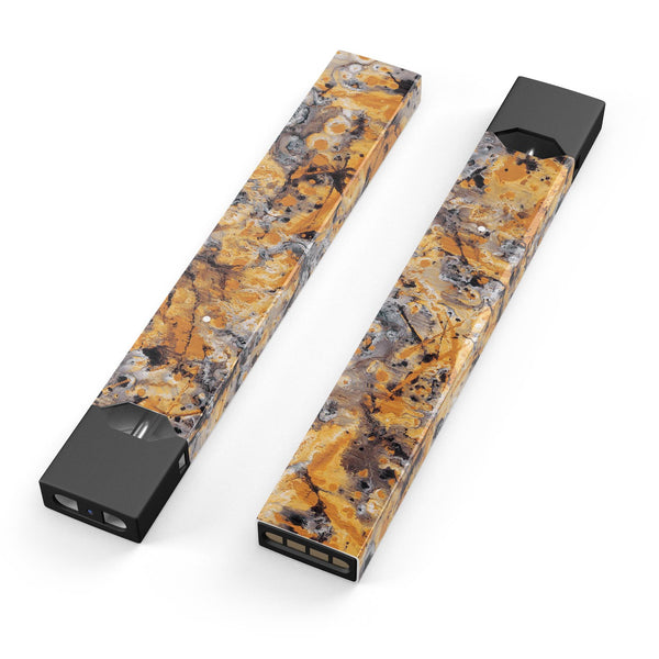 Abstract Wet Gold Paint - Premium Decal Protective Skin-Wrap Sticker compatible with the Juul Labs vaping device