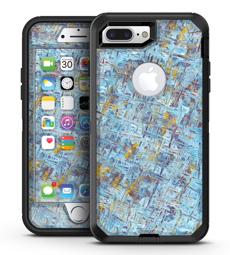 Abstract Wet Paint Blue Crossed - iPhone 7 Plus/8 Plus OtterBox Case & Skin Kits