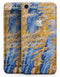 Abstract Wet Paint Blue and Gold Tilt - Skin-kit for the iPhone 8 or 8 Plus